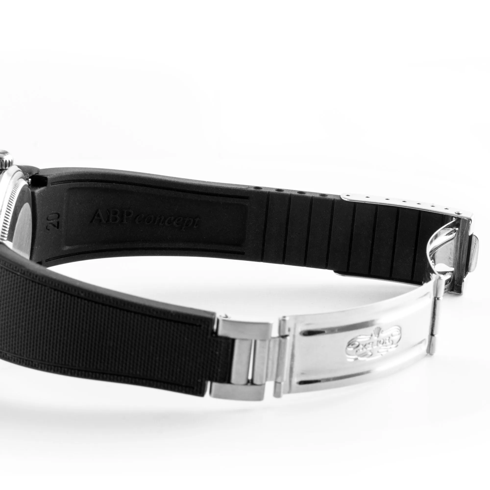 a??Rolex Oyster - R Strap Premium a?? Cordura pattern rubber watch band for Oyster Perpetual Datejust 36mm