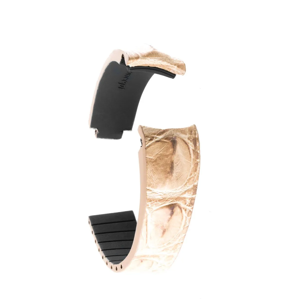 a??Rolex - R Strap leather watch band - Hornback alligator (black, brown, blue, grey, red, green...)