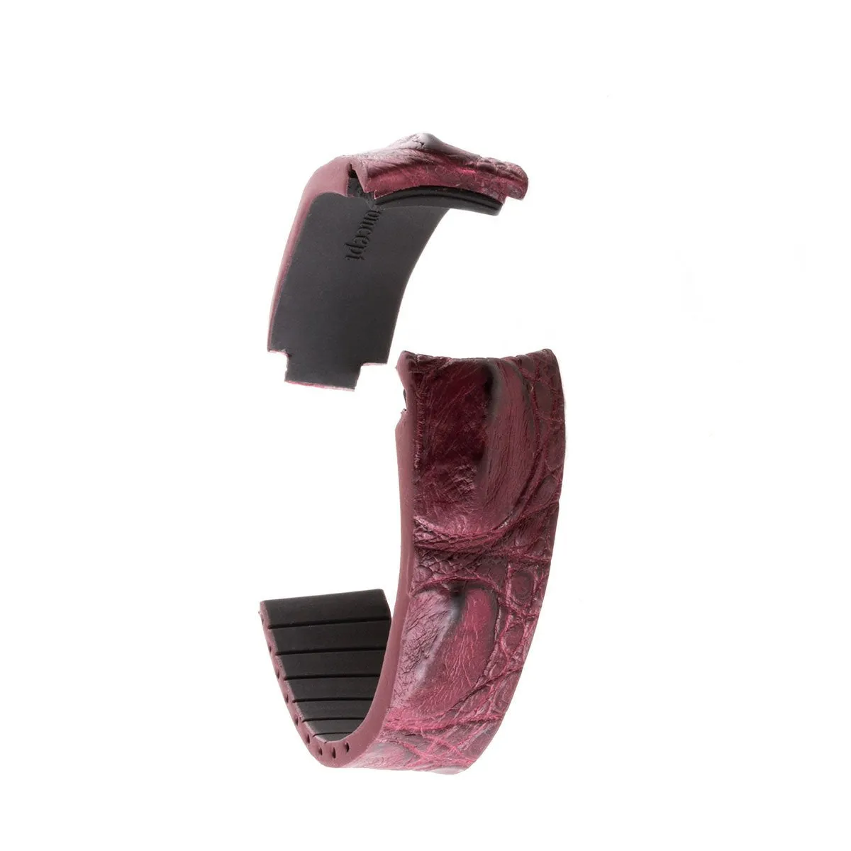a??Rolex - R Strap leather watch band - Hornback alligator (black, brown, blue, grey, red, green...)
