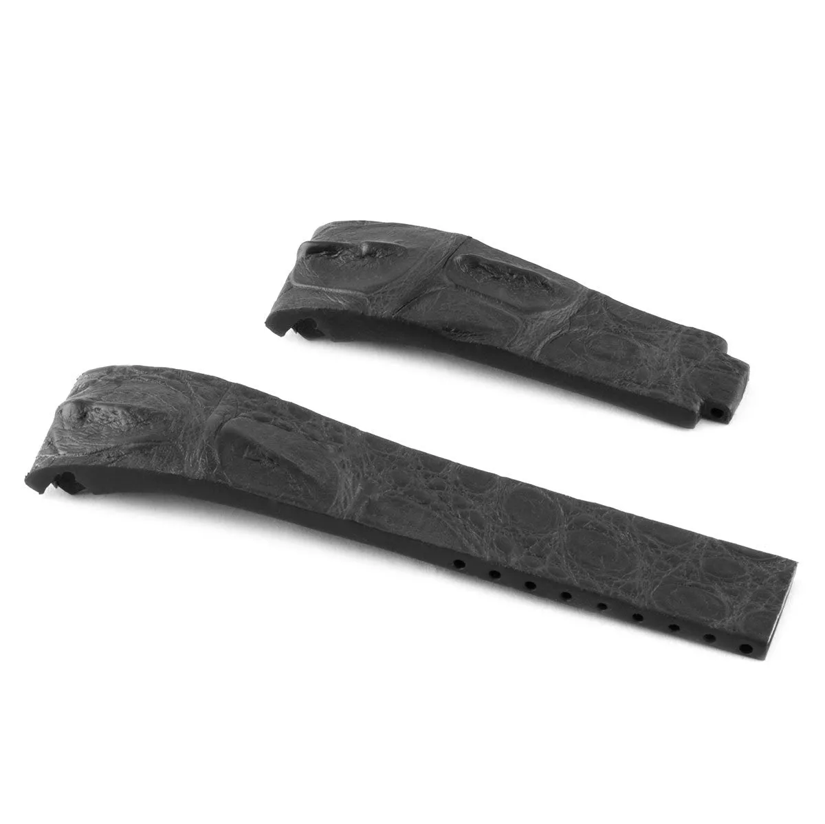 a??Rolex - R Strap leather watch band - Hornback alligator (black, brown, blue, grey, red, green...)