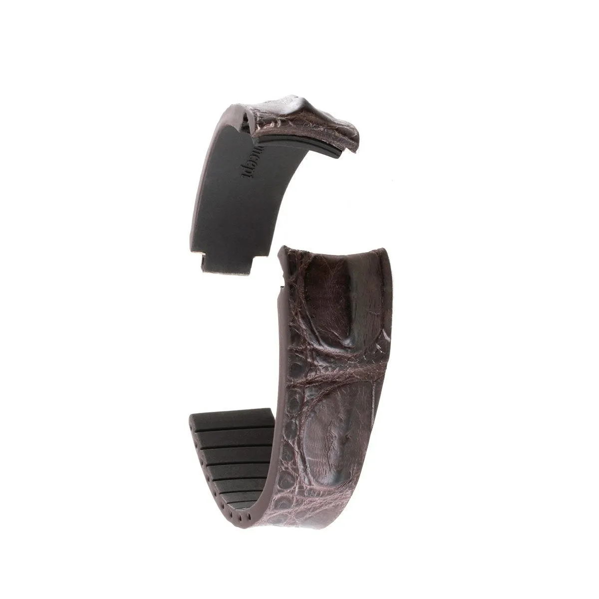 a??Rolex - R Strap leather watch band - Hornback alligator (black, brown, blue, grey, red, green...)