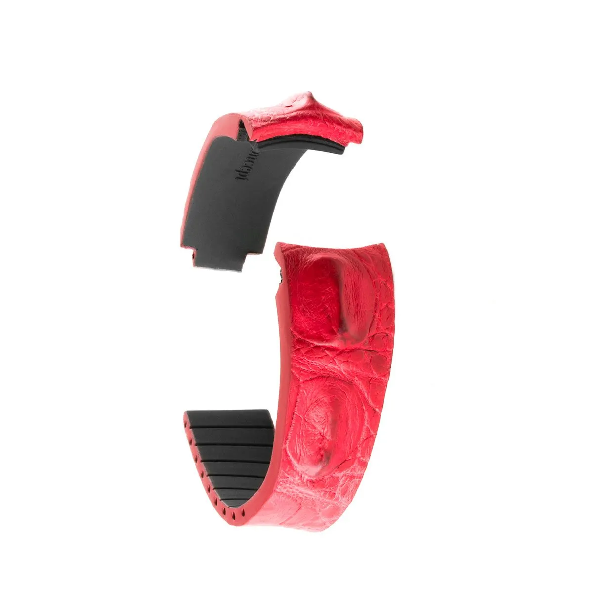 a??Rolex - R Strap leather watch band - Hornback alligator (black, brown, blue, grey, red, green...)