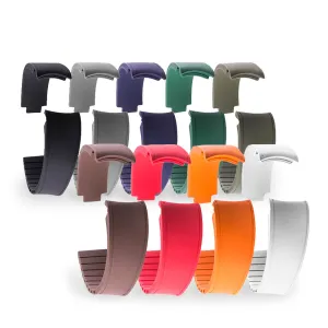 a??Rolex - R Strap watch band - Rubber (black, grey, blue, green, red, white, orange, kaki, white) Luxury watch bands Limited edition watch bands