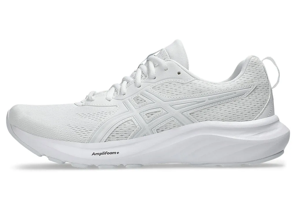 ASICS MEN'S GEL CONTEND 9 WHITE/GREY RUNNING SHOE