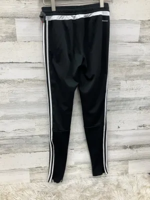 Athletic Pants By Adidas In Black & White, Size: Xs