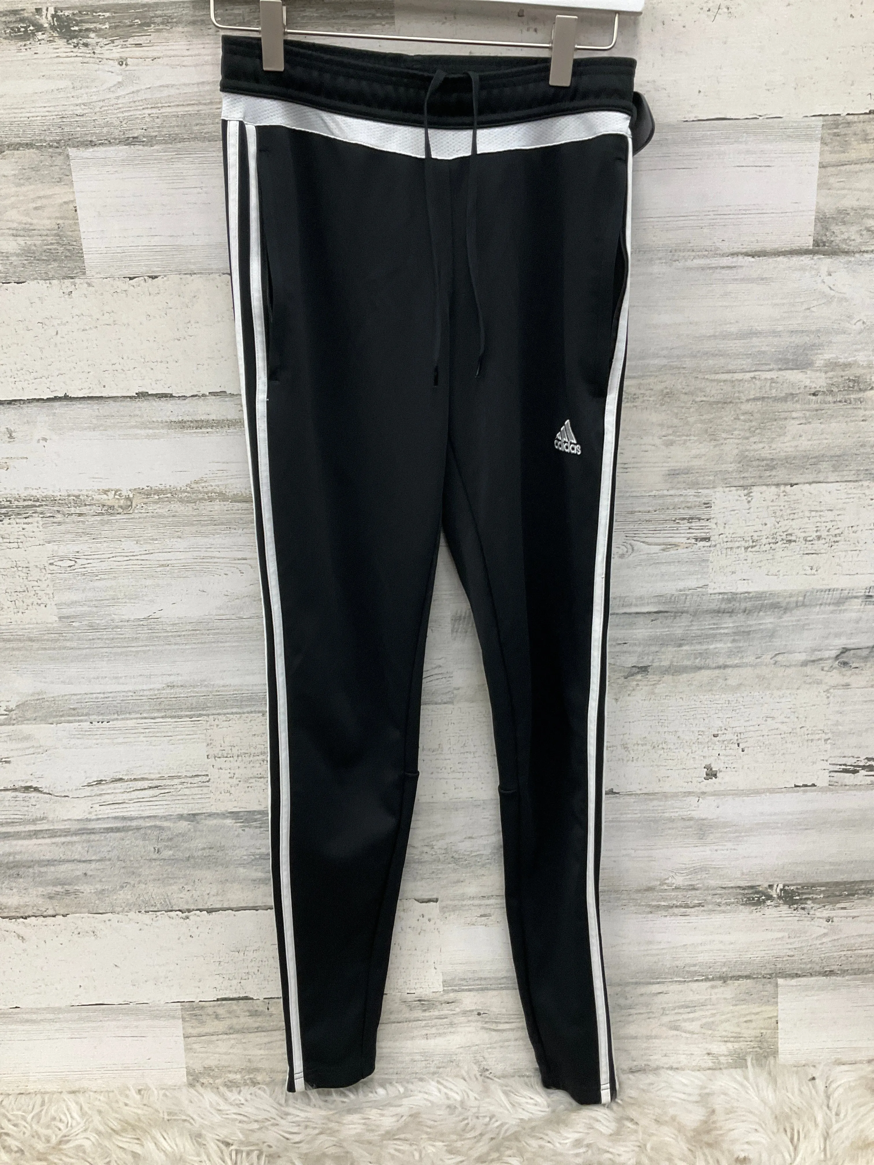 Athletic Pants By Adidas In Black & White, Size: Xs