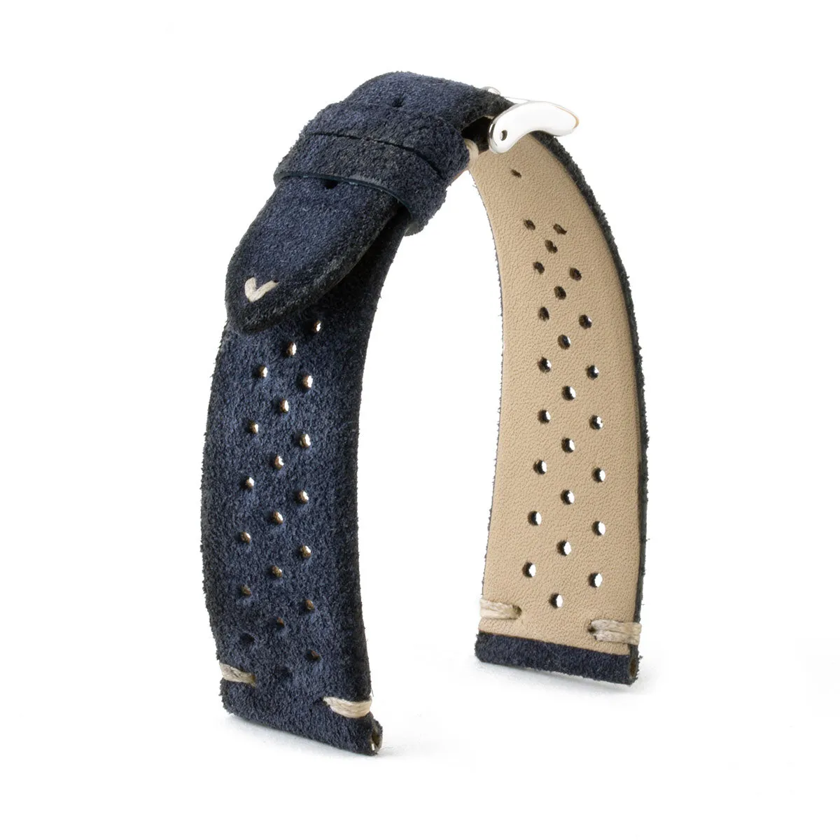 a??Vintage "Driver" strap - Leather watch band - Calf (black, grey, brown, blue, red, green, kaki)