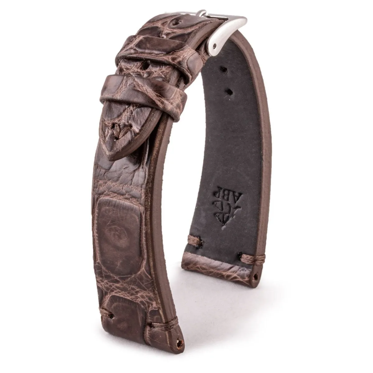 a??Vintage strap - Leather watchstrap - Alligator (black, brown, kaki, burgundy, red, purple)