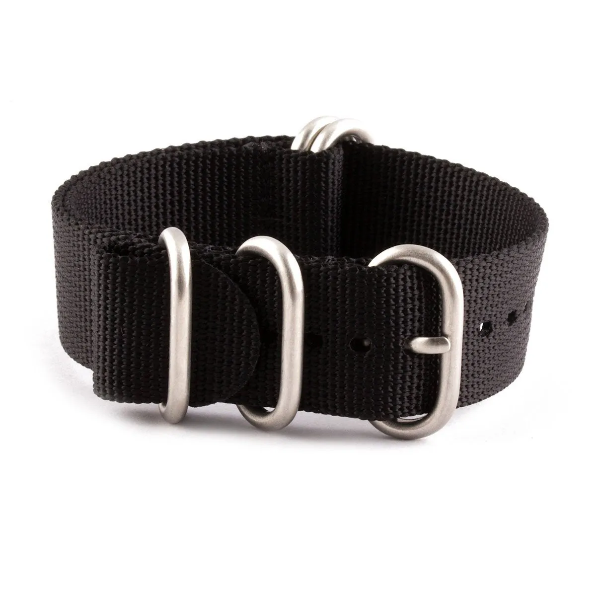 a??Zulu nato watch band 5 rings - Nylon / fabric (blue, black, kaki, beige, grey)