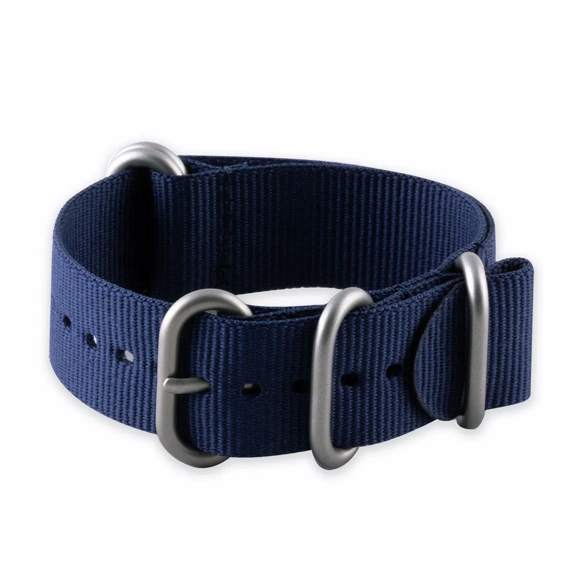 a??Zulu nato watch band 5 rings - Nylon / fabric (blue, black, kaki, beige, grey)