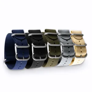 a??Zulu nato watch band 5 rings - Nylon / fabric (blue, black, kaki, beige, grey) Luxury watch bands Limited edition watch bands
