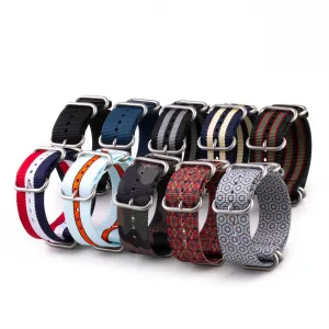 a??Zulu nato watch band 5 rings - Nylon / fabric (solid color, stripes, pattern) Luxury watch bands Limited edition watch bands