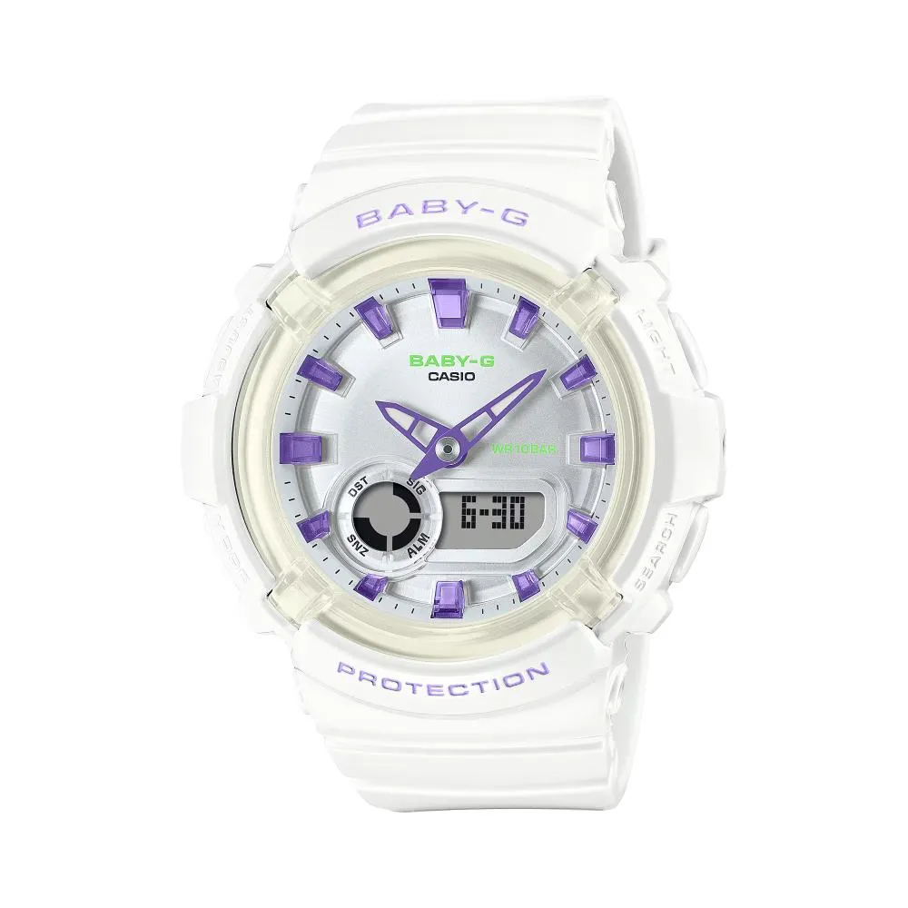    Baby-G Analog-Digital White Resin Strap Women's Watch BGA-280DN-7ADR 