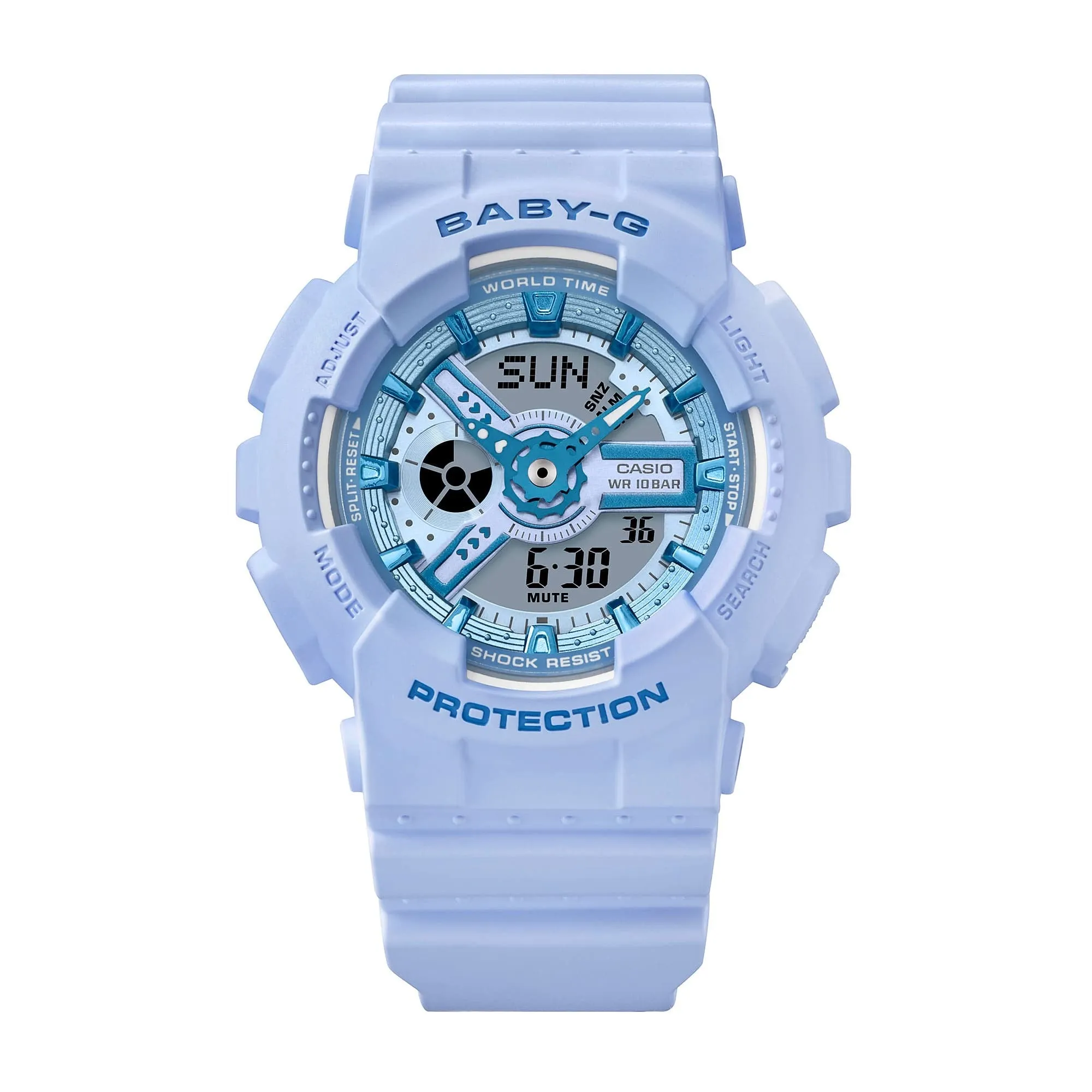 Baby-G BA-110 Series Light Blue Resin Watch BA-110YK-2ADR