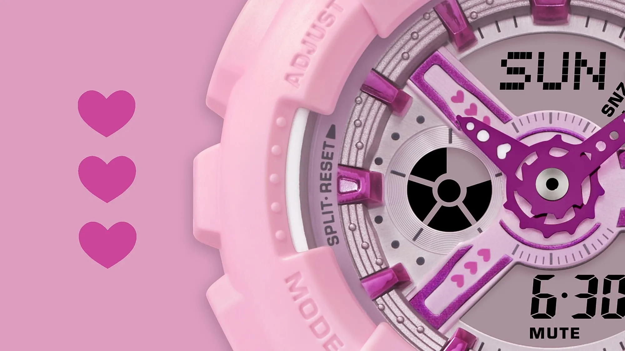 Baby-G BA-110 Series Light Pink Resin Watch BA-110YK-4ADR