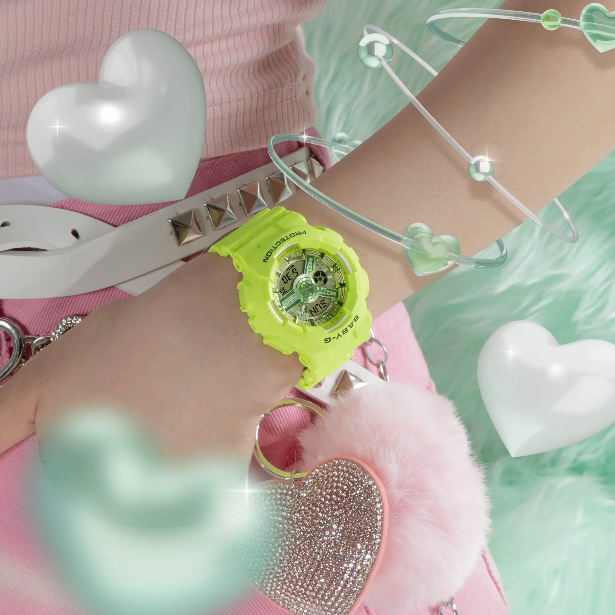 Baby-G BA-110 Series Lime Resin Watch BA-110YK-3ADR