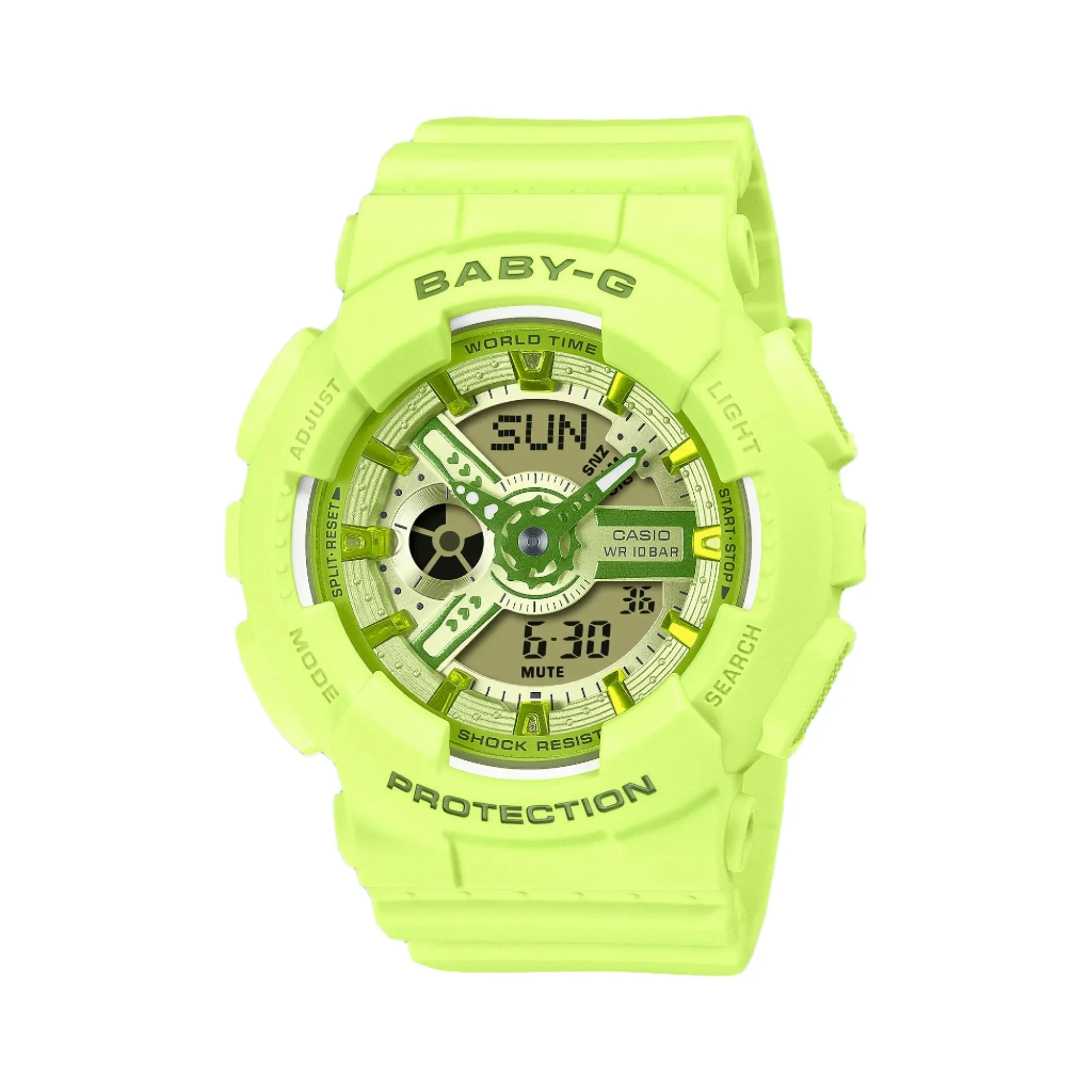    Baby-G BA-110 Series Lime Resin Watch BA-110YK-3ADR 