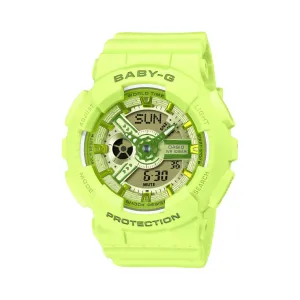    Baby-G BA-110 Series Lime Resin Watch BA-110YK-3ADR 