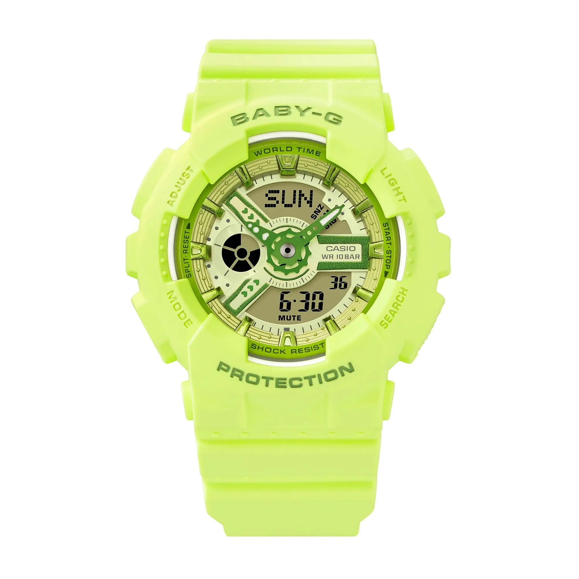 Baby-G BA-110 Series Lime Resin Watch BA-110YK-3ADR