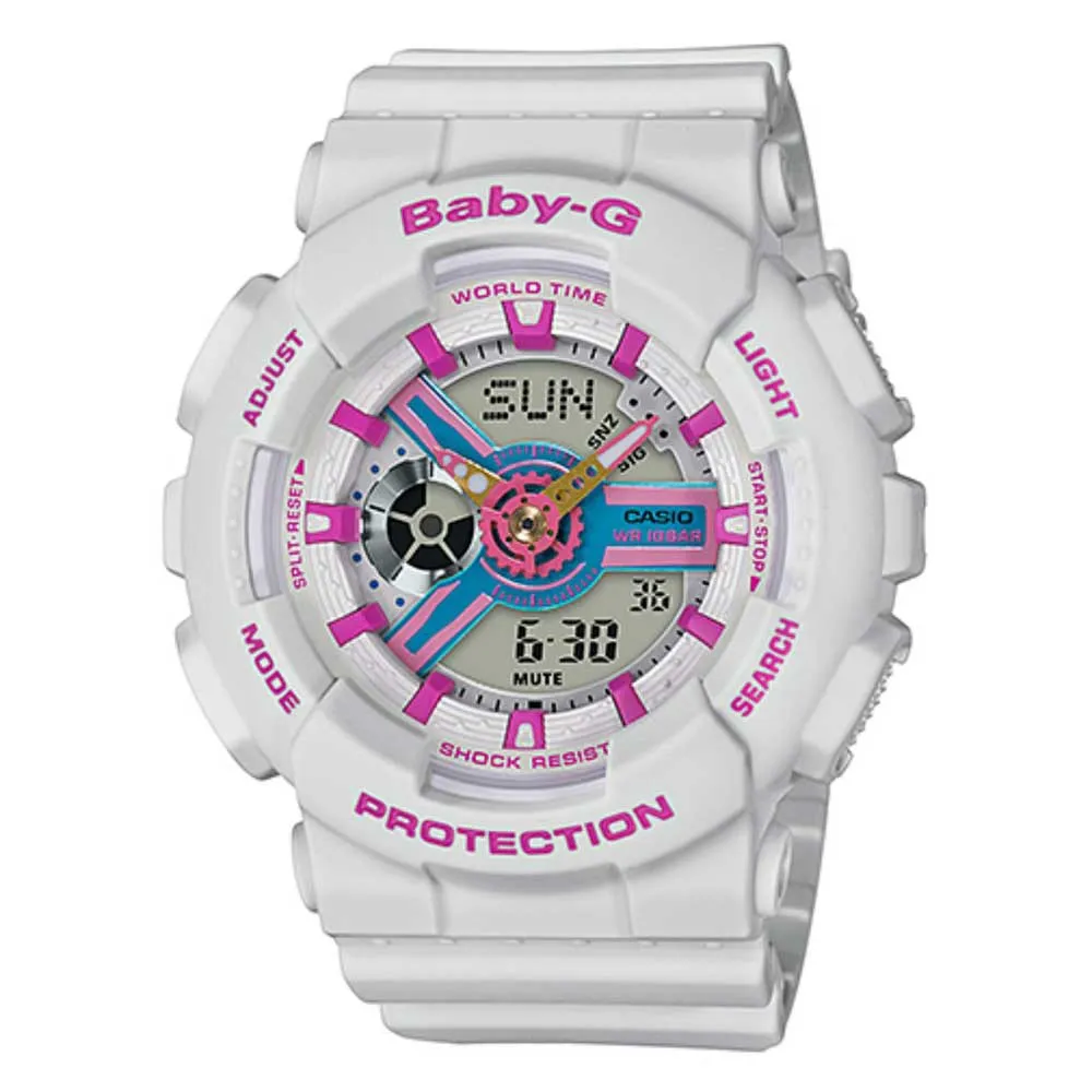    BABY-G BA-110NR-8ADR DIGITAL QUARTZ WHITE RESIN WOMEN'S WATCH 