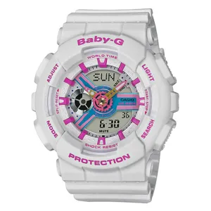    BABY-G BA-110NR-8ADR DIGITAL QUARTZ WHITE RESIN WOMEN'S WATCH 