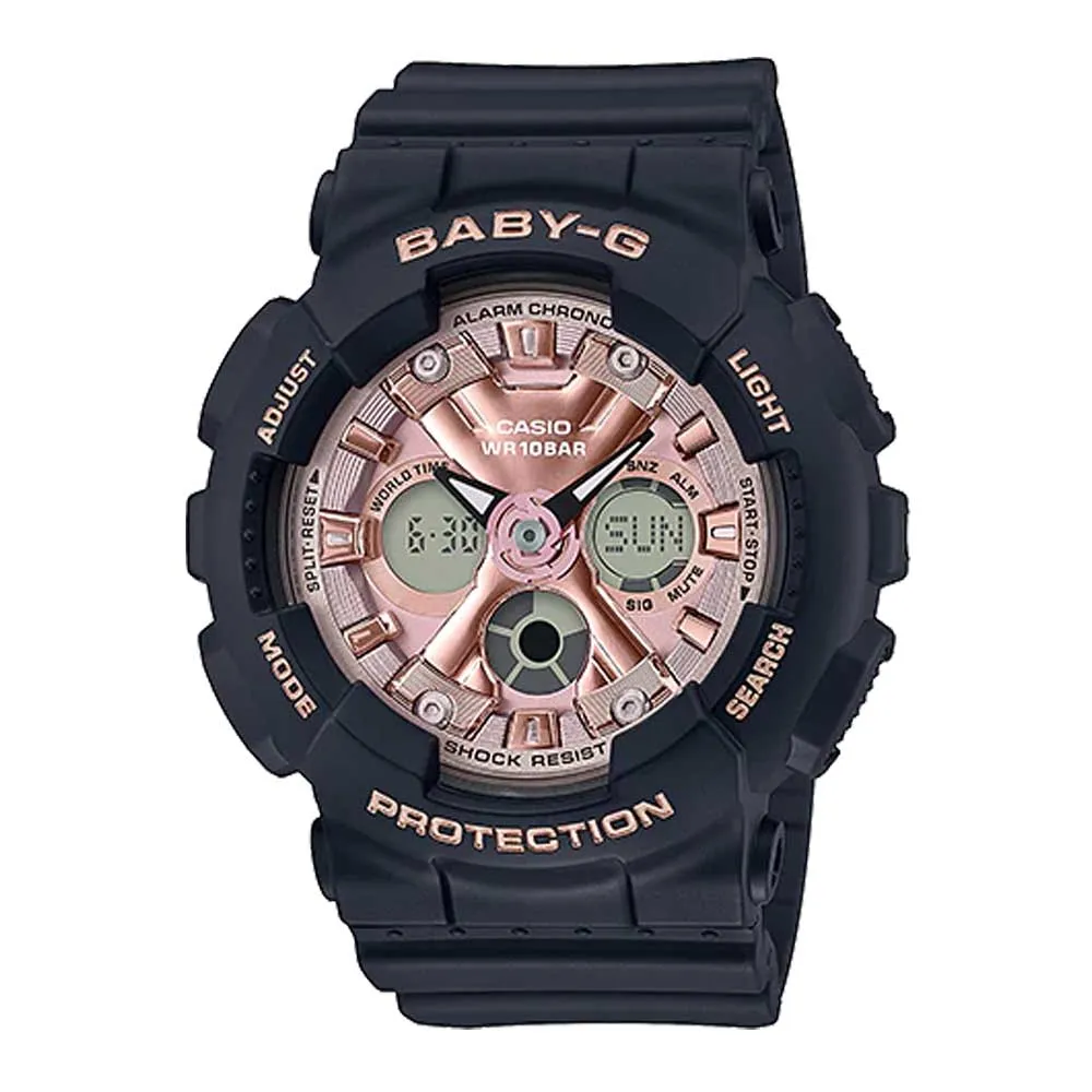    BABY-G BA-130-1A4DR-P BLACK RESIN WOMEN WATCH 