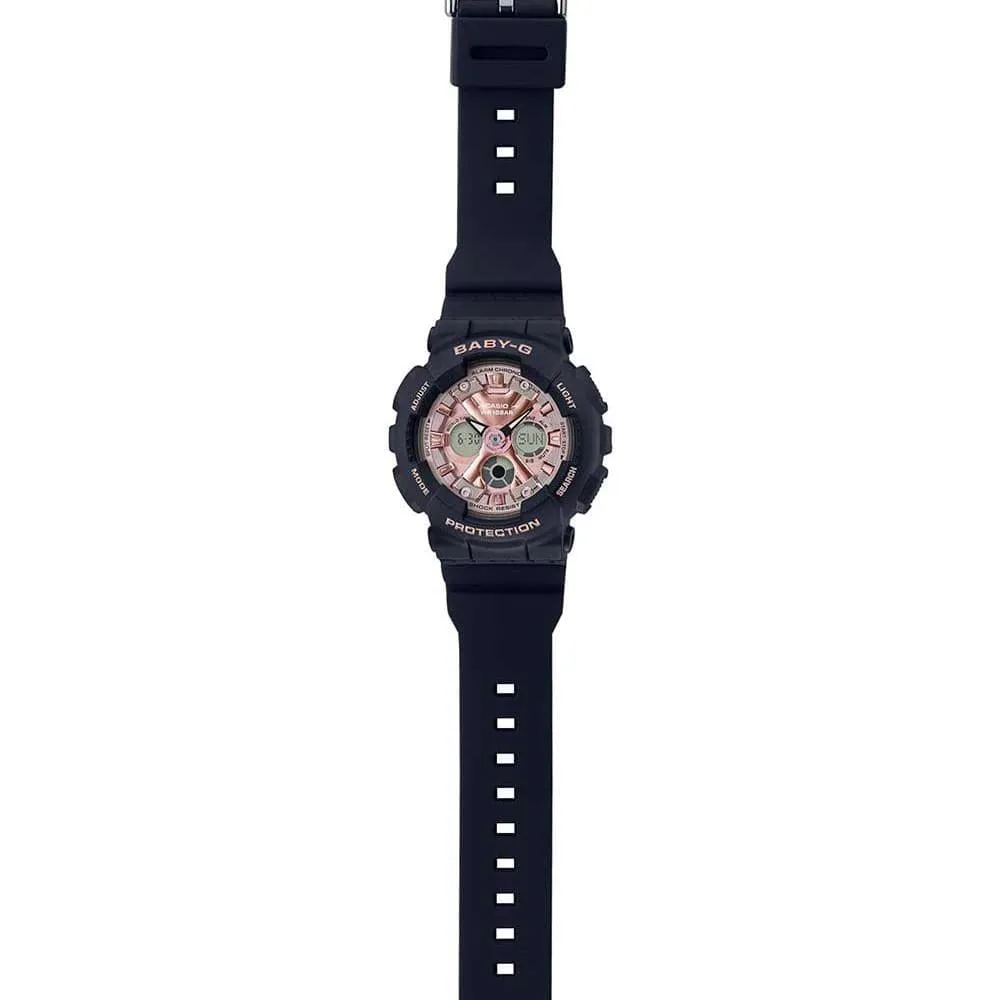 Baby-G BA-130-1A4DR-P BLACK RESIN WOMEN WATCH