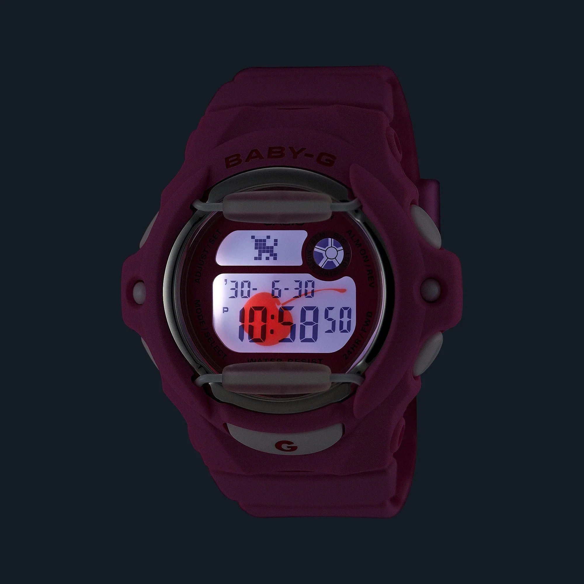 Baby-G BG-169CH-4DR-P PINK CHERRY-ON-TOP DIGITAL WATCH