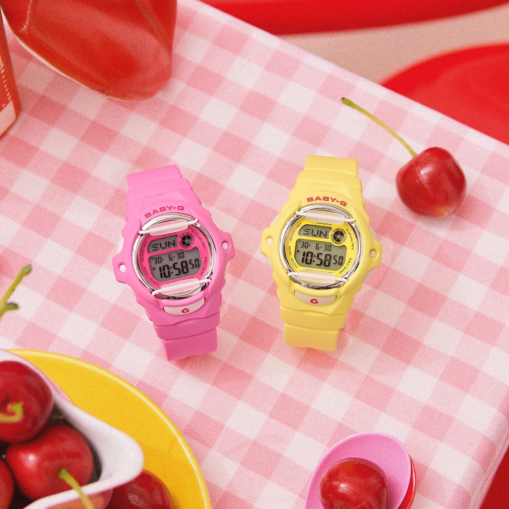 Baby-G BG-169CH-4DR-P PINK CHERRY-ON-TOP DIGITAL WATCH
