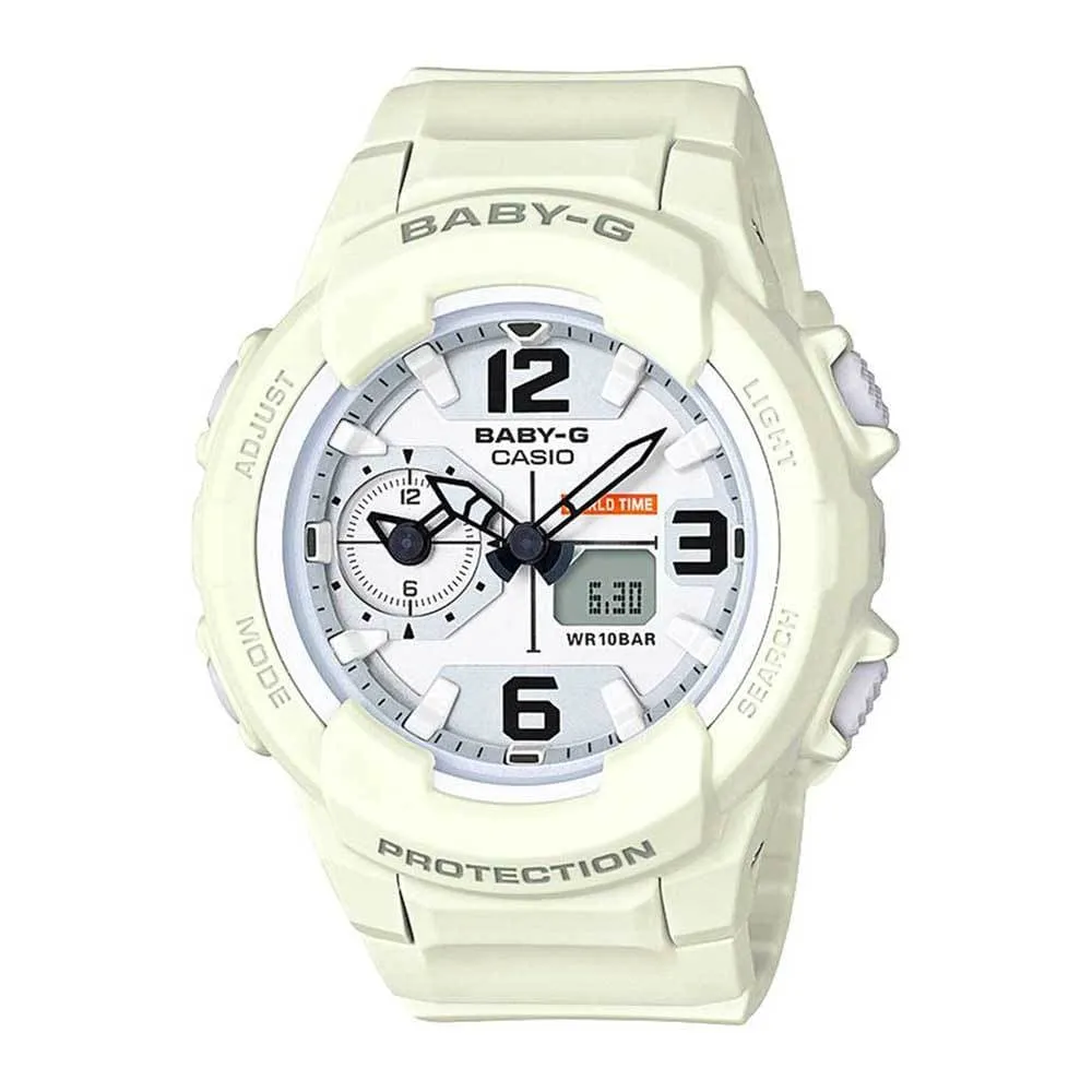    BABY-G BGA-230-7B2DR-P DIGITAL QUARTZ WHITE RESIN UNISEX'S WATCH 