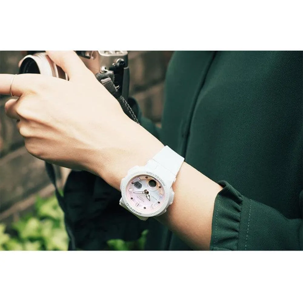Baby-G BGA-250-7A2DR DIGITAL QUARTZ WHITE RESIN WOMEN'S WATCH