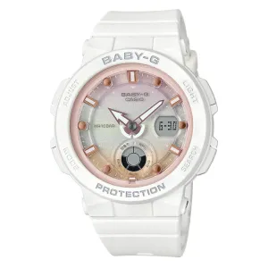    BABY-G BGA-250-7A2DR DIGITAL QUARTZ WHITE RESIN WOMEN'S WATCH 