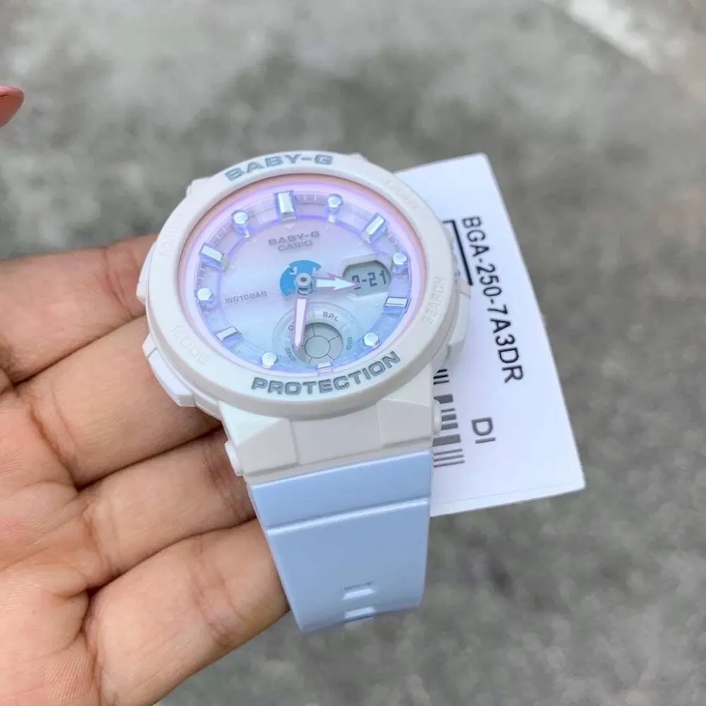 Baby-G BGA-250-7A3DR NEON ILLUMINATOR WOMEN'S WATCH