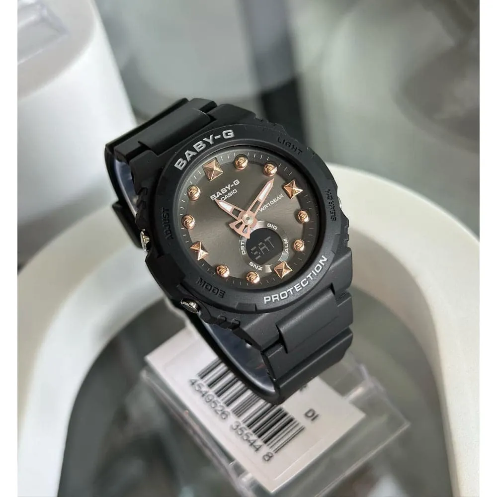 Baby-G BGA-320 Series Black Resin Strap Women Watch BGA-320-1ADR