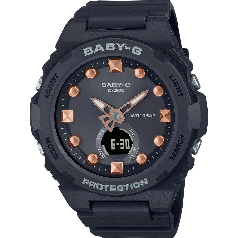    Baby-G BGA-320 Series Black Resin Strap Women Watch BGA-320-1ADR 