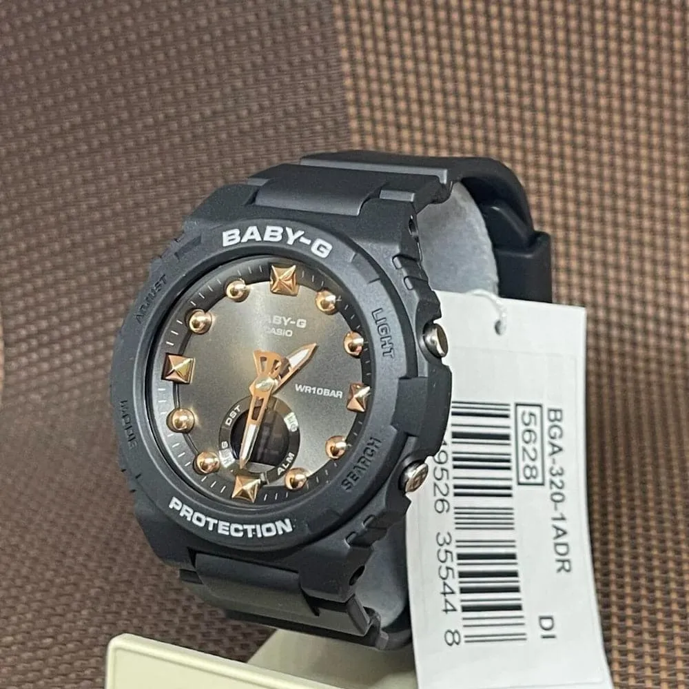 Baby-G BGA-320 Series Black Resin Strap Women Watch BGA-320-1ADR