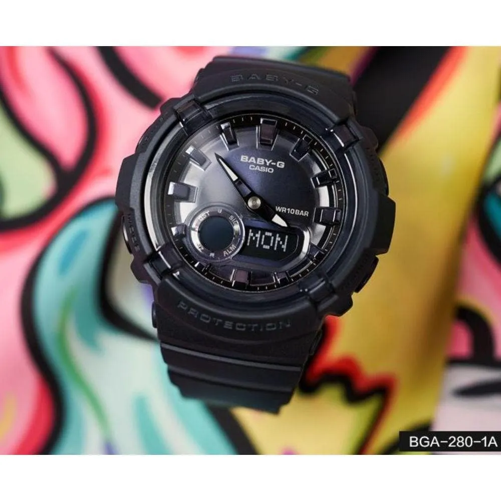 Baby-G Black Dial & Resin Strap Women Watch BGA-280-1ADR-P