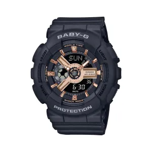    Baby-G Black Resin Strap Women Watch BA-110XRG-1ADR-P 