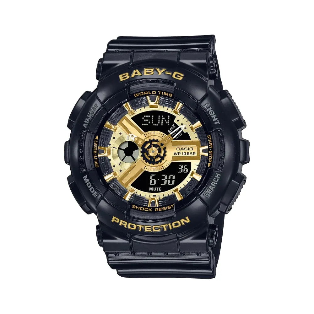    Baby-G Digital-Analogue Black Resin Strap Women Watch BA-110X-1ADR 