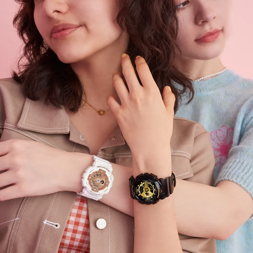 Baby-G Digital-Analogue Black Resin Strap Women Watch BA-110X-1ADR