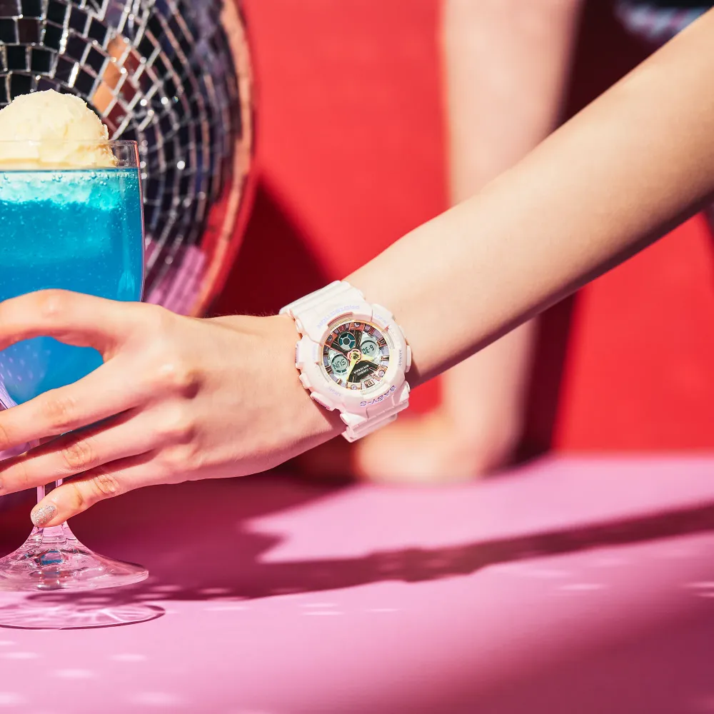 Baby-G Digital-Analogue Purple Resin Strap Women Watch BA-110XPM-6ADR