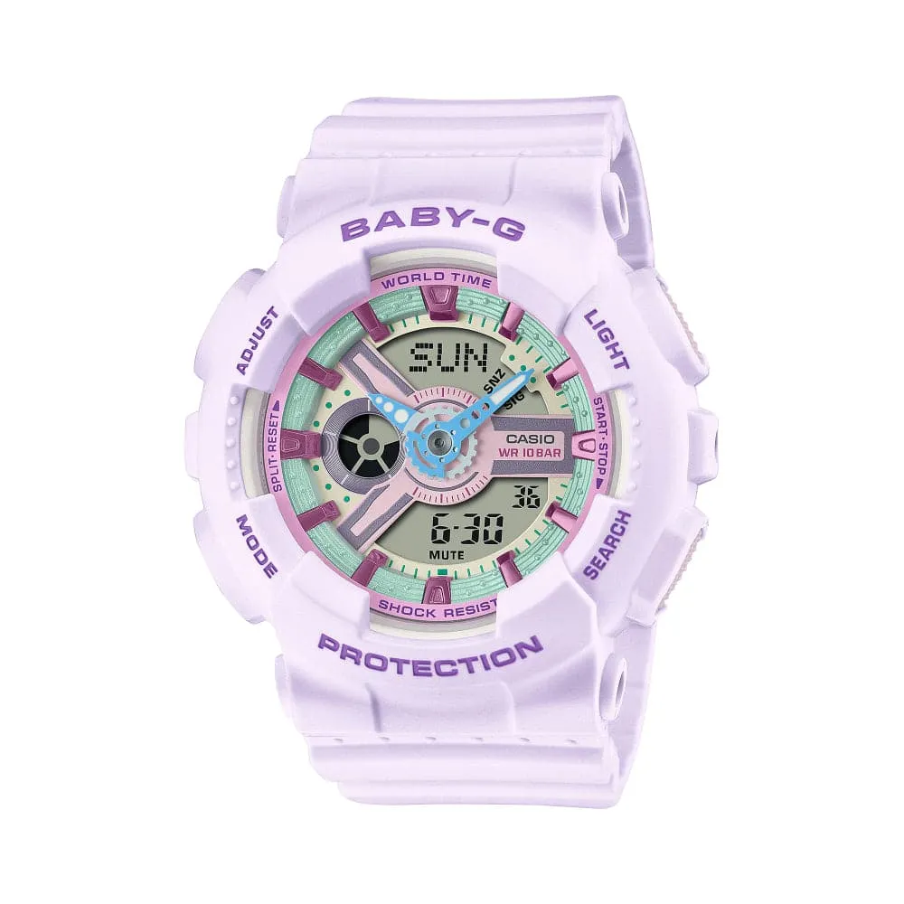   Baby-G Digital-Analogue Purple Resin Strap Women Watch BA-110XPM-6ADR 