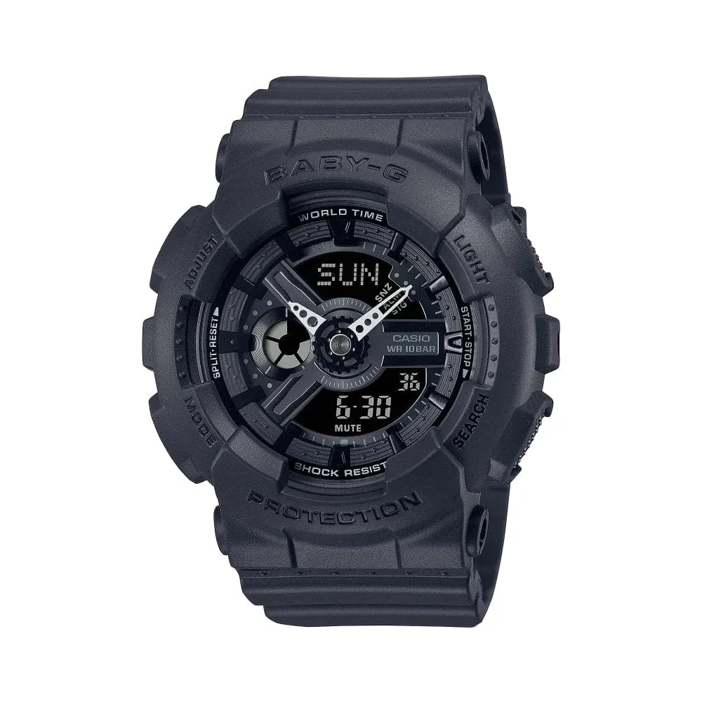   Baby-G Digital-Analogue Quartz Black Resin Strap Women Watch BA-110XBC-1ADR 