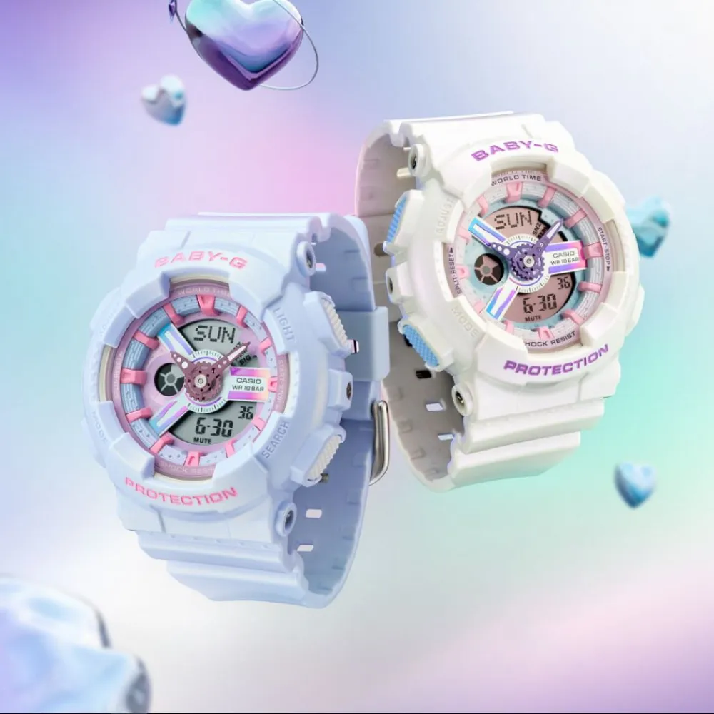 Baby-G Digital-Analogue Resin Strap Women Watch BA-110FH-2ADR-P