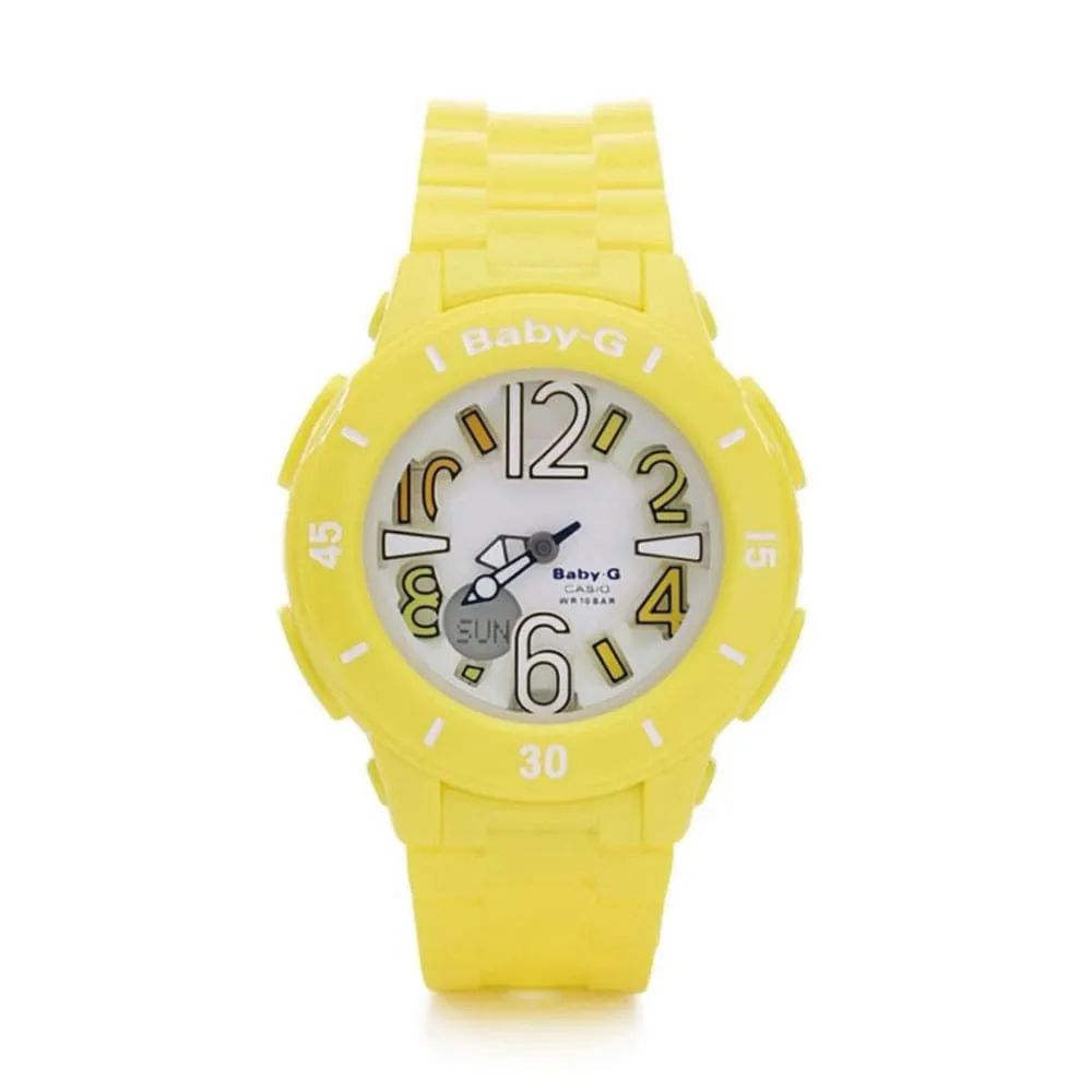 Baby-G Digital-Analogue Yellow Resin Strap Women Watch BGA-170-9BDR-P