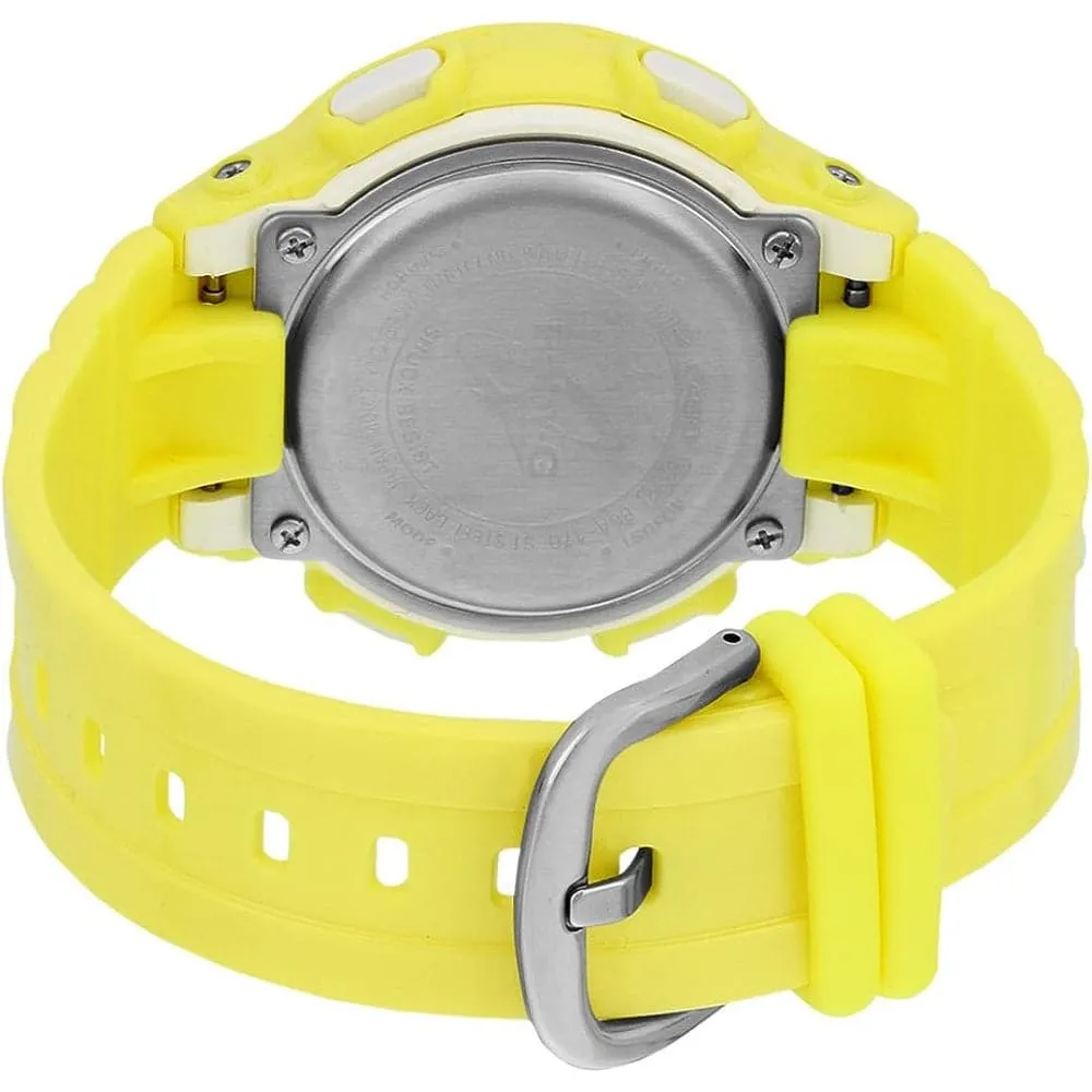 Baby-G Digital-Analogue Yellow Resin Strap Women Watch BGA-170-9BDR-P