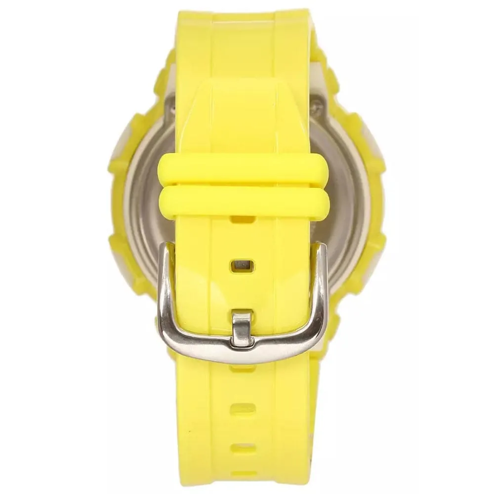 Baby-G Digital-Analogue Yellow Resin Strap Women Watch BGA-170-9BDR-P