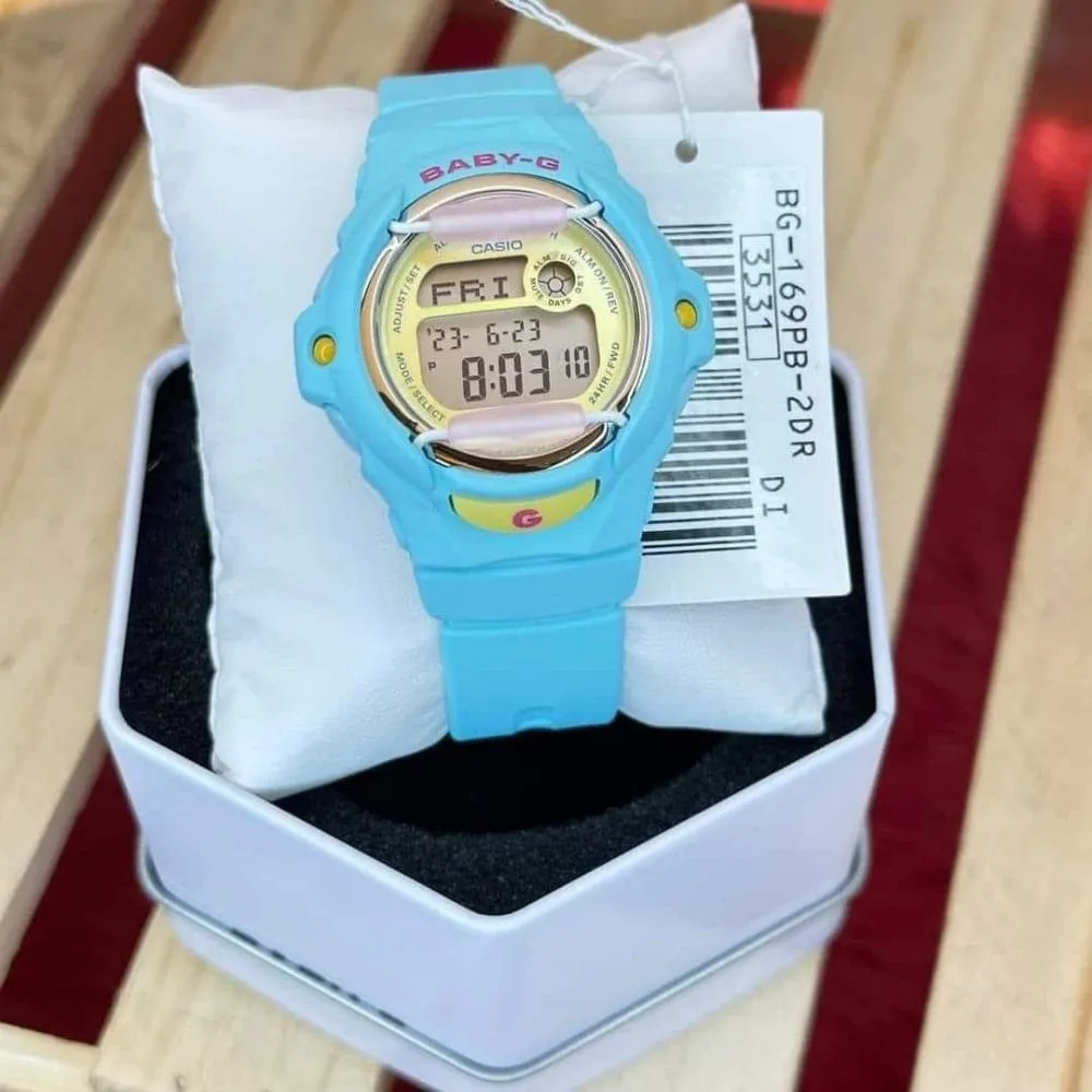 Baby-G Digital Blue Resin Strap Women Watch BG-169PB-2DR