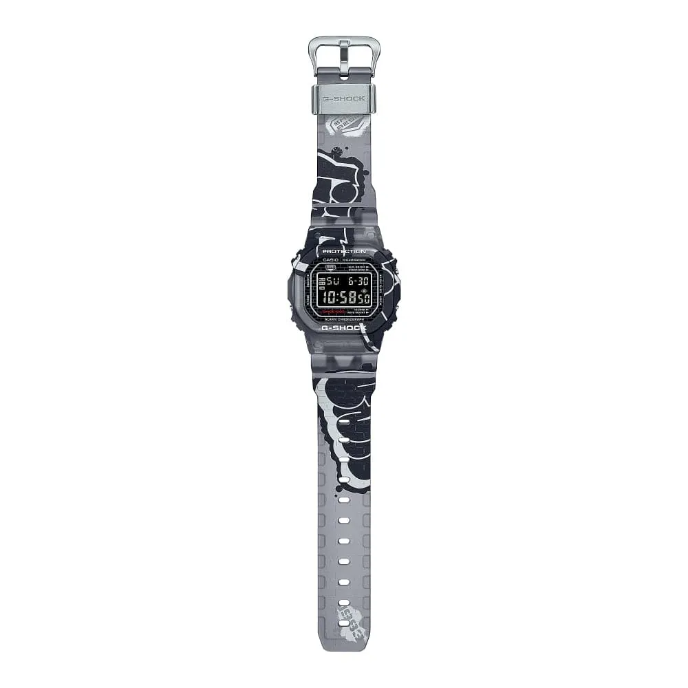 Baby-G Digital Gray Resin Strap Men Watch DW-5000SS-1DR-P
