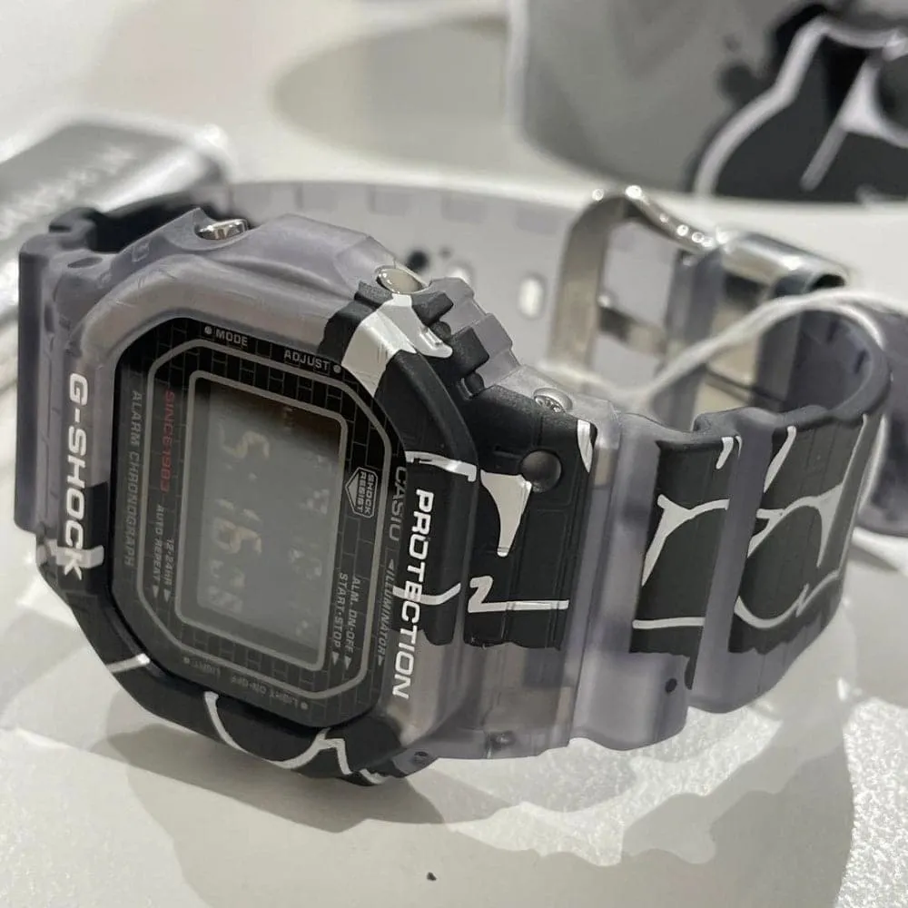 Baby-G Digital Gray Resin Strap Men Watch DW-5000SS-1DR-P